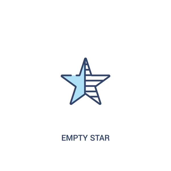 Concepto de estrella vacía 2 icono de color. elemento de línea simple illustrat — Vector de stock