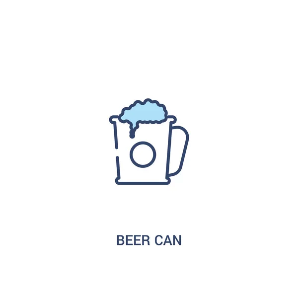 Piwo może koncepcja 2 kolorowe ikony. prosty element linii ilustratio — Wektor stockowy