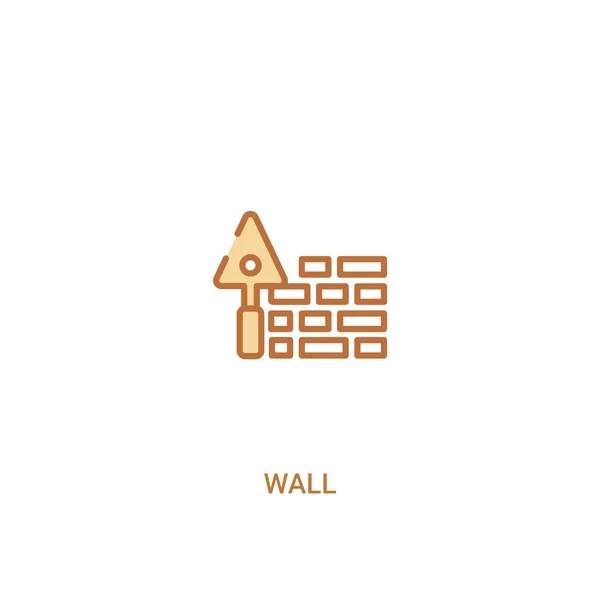 Wall Concept 2 färgad ikon. enkelt linjeelement illustration. O — Stock vektor