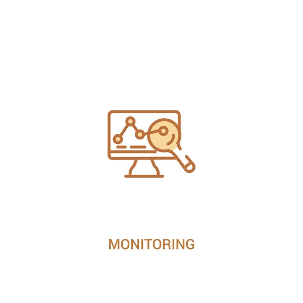 Monitoring concept 2 colored icon. simple line element illustrat — Stock Vector