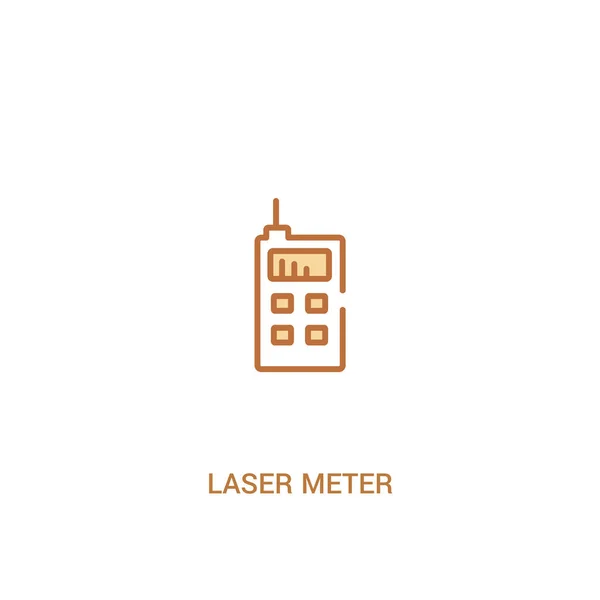 Concetto metro laser 2 icona colorata. elemento linea semplice illustrare — Vettoriale Stock