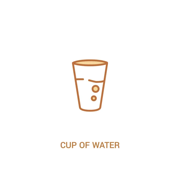 Kopje water concept 2 gekleurd pictogram. eenvoudig lijn element illustr — Stockvector