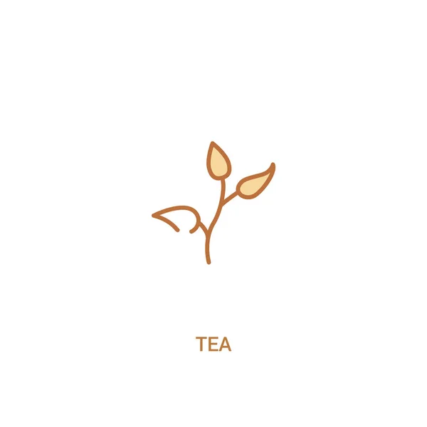 Concepto de té 2 icono de color. ilustración simple elemento de línea. o — Archivo Imágenes Vectoriales