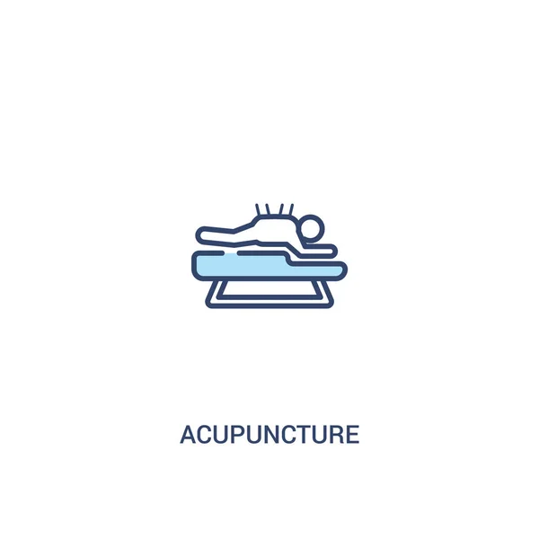 acupuncture concept 2 colored icon. simple line element illustra