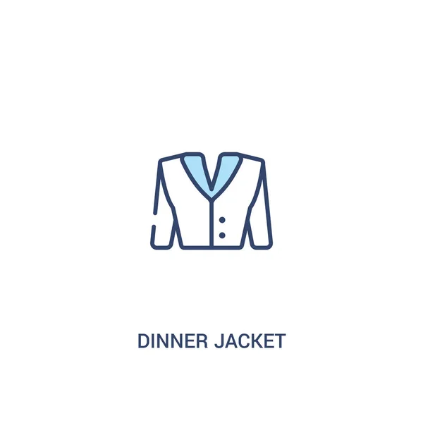 Концепция пиджака с двумя цветными иконами. Простая иллюстрация элемента строки — стоковый вектор