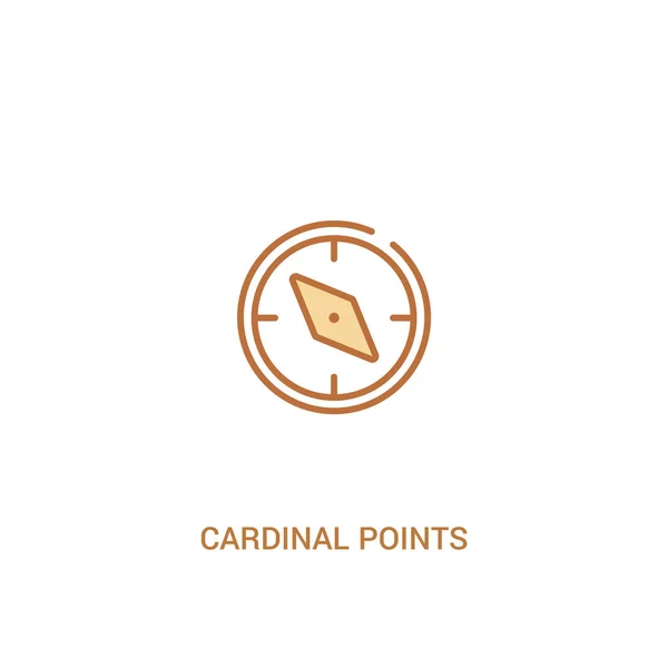 Cardinal points concept 2 colored icon. simple line element illu — Stock Illustration Cardinal points concept 2 colored icon. simple line element illu Stock Illustration