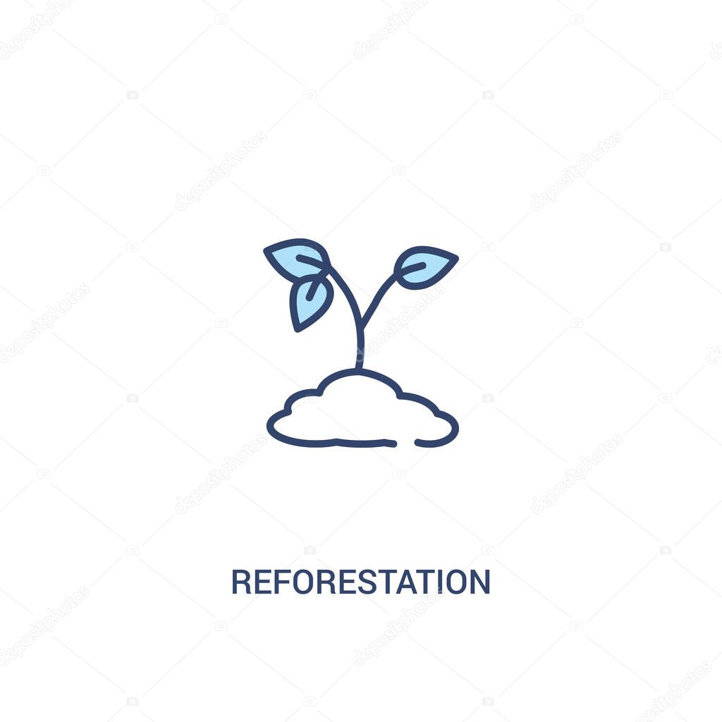 reforestation concept 2 colored icon. simple line element illust