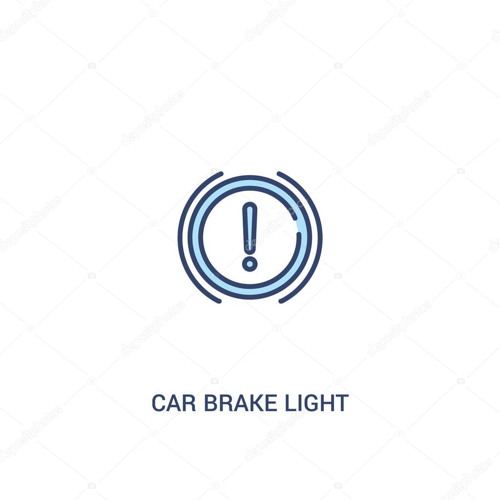 car brake light concept 2 colored icon. simple line element illu
