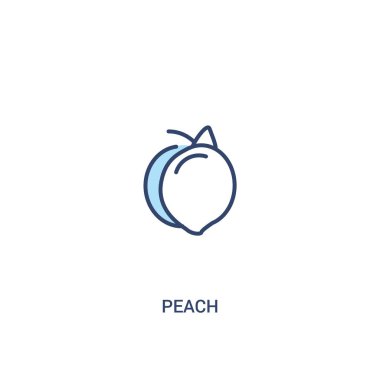şeftali kavramı 2 renkli simge. basit çizgi elemanı illüstrasyon. 