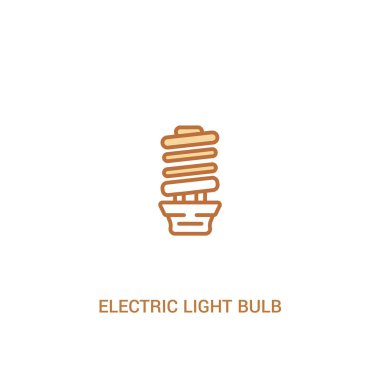 elektrik ampulü kavramı 2 renkli simge. basit satır öğesi 