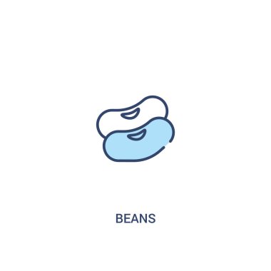 fasulye kavramı 2 renkli simge. basit çizgi elemanı illüstrasyon. 