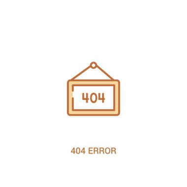 404 hata kavramı 2 renkli simgesi. basit satır elemanı illustrati