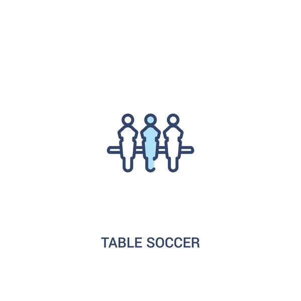 Concepto de fútbol de mesa 2 icono de color. elemento de línea simple illustr — Vector de stock
