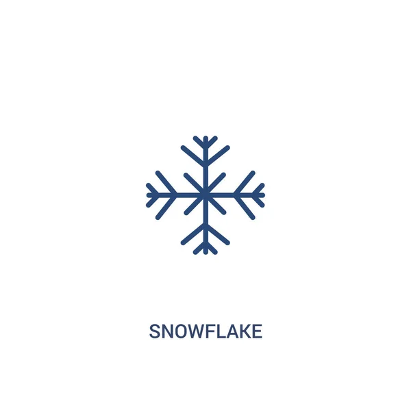 Snowflake Concept 2 färgad ikon. enkelt linjeelement ILLUSTRATI — Stock vektor