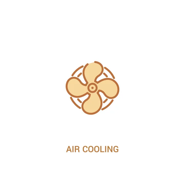 Air cooling concept 2 colored icon. simple line element illustra — Stock Vector