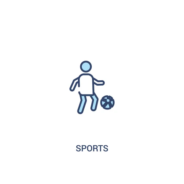 Sport-Konzept 2 farbiges Symbol. einfache Linienelement-Illustration. — Stockvektor