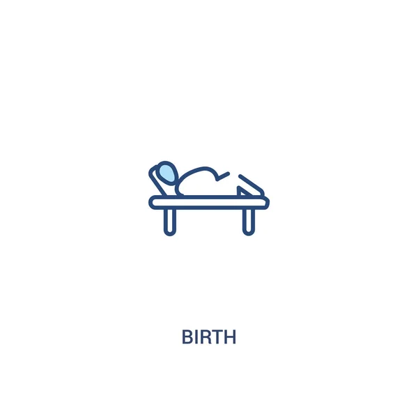 Geburt Konzept 2 farbiges Symbol. einfache Linienelement-Illustration. — Stockvektor