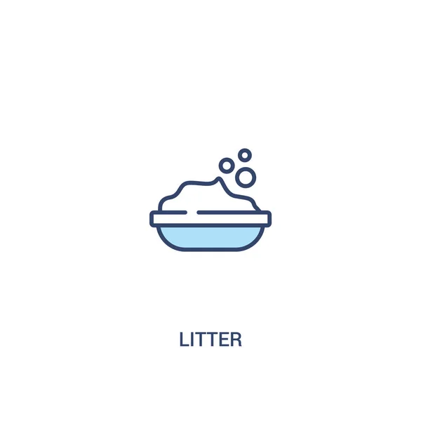 Litter concept 2 colored icon. simple line element illustration. — Stock Vector