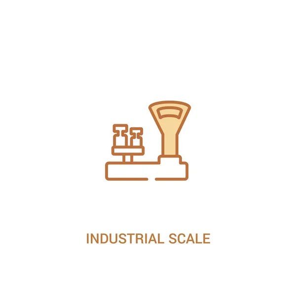 Concepto de escala industrial 2 icono de color. elemento de línea simple mal — Archivo Imágenes Vectoriales