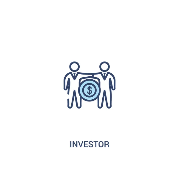Investorenkonzept 2 farbiges Symbol. einfaches Linienelement illustratio — Stockvektor