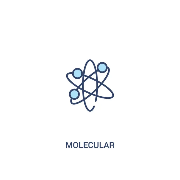 Conceito molecular 2 ícone colorido. elemento de linha simples ilustrati —  Vetores de Stock