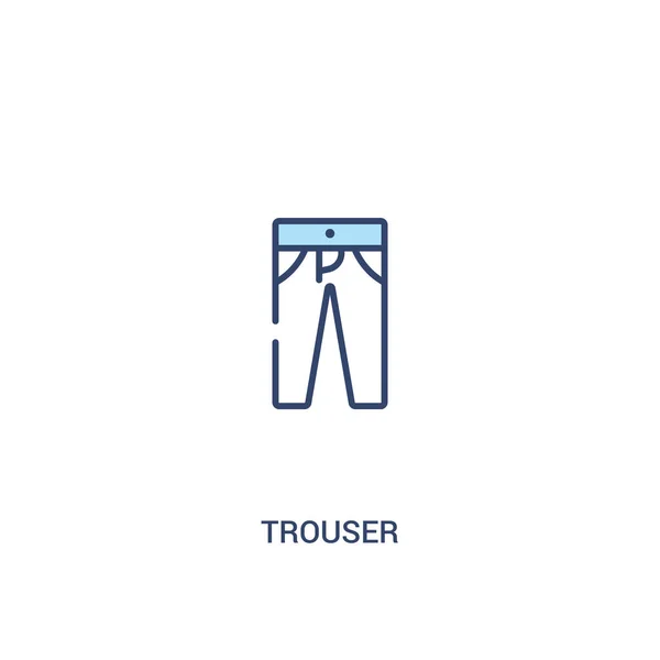 Concepto de pantalón 2 icono de color. ilustración simple elemento de línea — Vector de stock