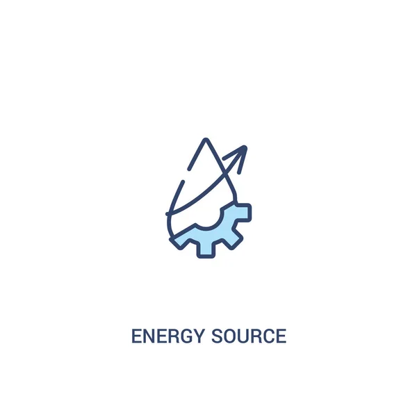 エネルギー源コンセプト2色のアイコン。単純な行要素のイラスト — ストックベクタ