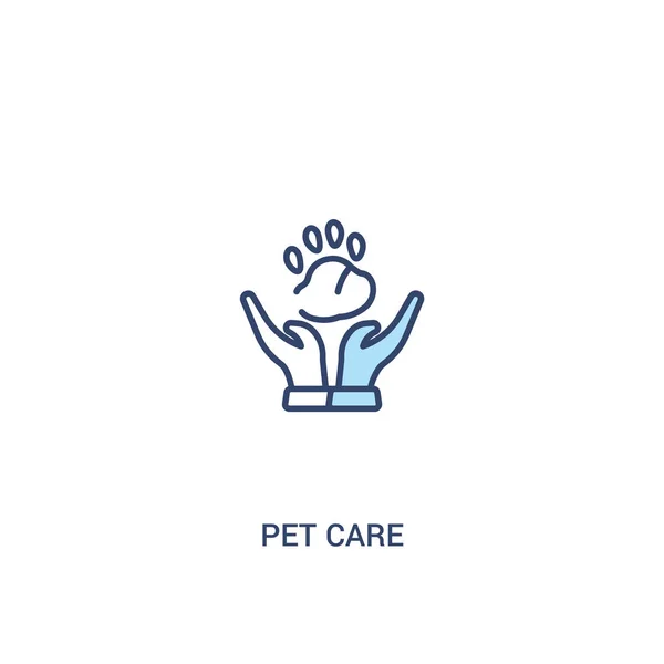 Pet care concept 2 ícone colorido. linha simples elemento ilustratio — Vetor de Stock