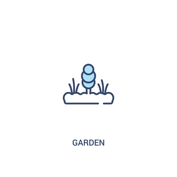 Concepto de jardín 2 icono de color. ilustración simple elemento de línea . — Vector de stock