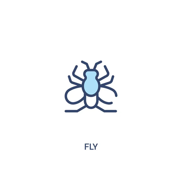 Fly concept 2 icona colorata. illustrazione semplice dell'elemento di linea. Tu... — Vettoriale Stock