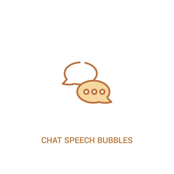 Chat bolle vocali concetto 2 icona colorata. elemento linea semplice — Vettoriale Stock