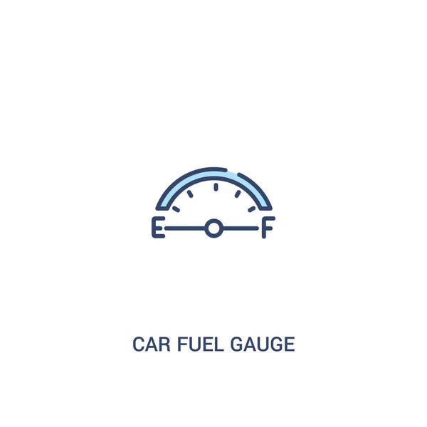 Car fuel gauge concept 2 icona colorata. elemento di linea semplice illus — Vettoriale Stock