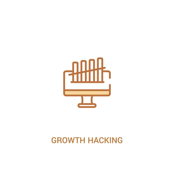 Wachstum Hacking Konzept 2 farbiges Symbol. einfaches Linienelement illus — Stockvektor
