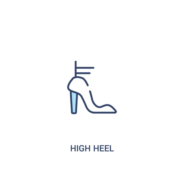 High heel concept 2 colored icon. simple line element illustrati — Stock Vector