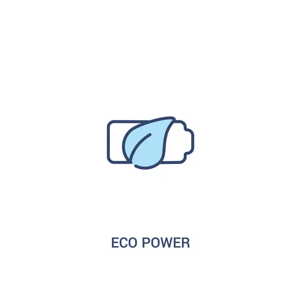 Eco power concept 2 farbiges Symbol. einfaches Linienelement illustriert — Stockvektor