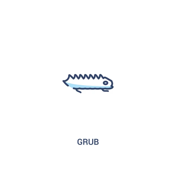 Grubコンセプト2色のアイコン。単純な線要素のイラスト。O — ストックベクタ