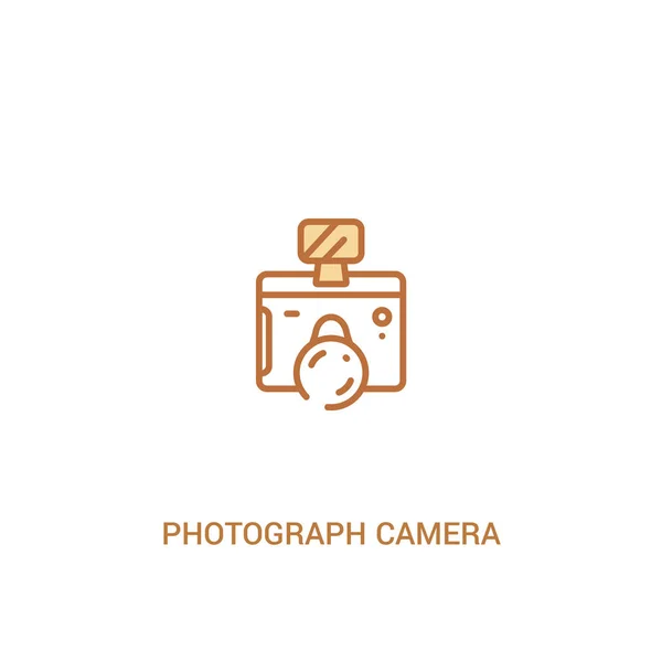 Photograph camera concept 2 colored icon. simple line element il — Stock Vector