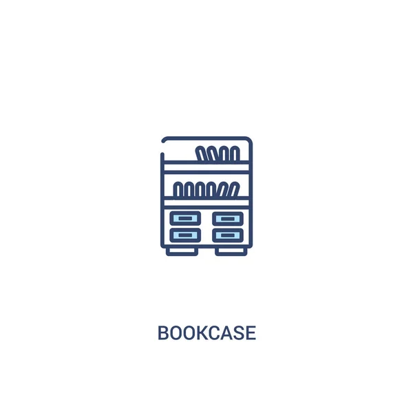 Boekenkast concept 2 gekleurd icoon. eenvoudig lijn element Illustratio — Stockvector