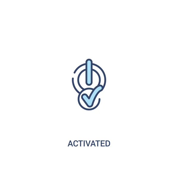 Geactiveerd concept 2 gekleurd icoon. eenvoudig lijn element illustrati — Stockvector