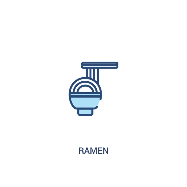Ramen koncepció 2 színes ikon. egyszerű vonalelem-illusztráció. — Stock Vector