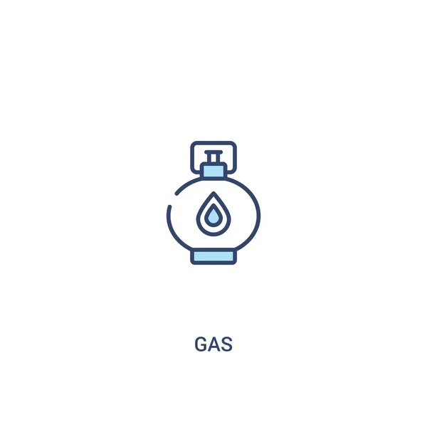 Concepto de gas 2 icono de color. ilustración simple elemento de línea. o — Vector de stock