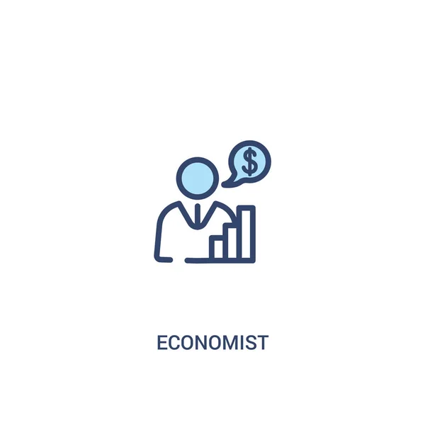 Economist concept 2 colored icon. Простая иллюстрация элемента строки — стоковый вектор