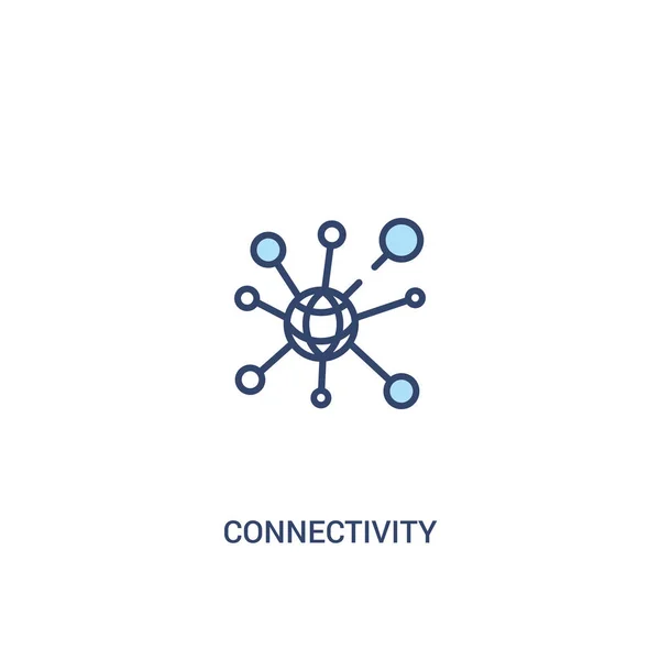 Conceito de conectividade 2 ícone colorido. elemento de linha simples illustr — Vetor de Stock