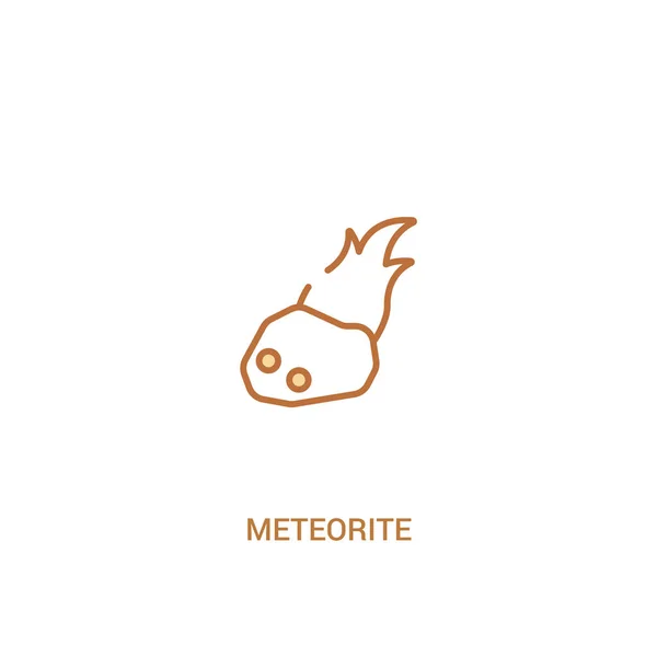 Concepto de meteorito 2 icono de color. elemento de línea simple illustrati — Archivo Imágenes Vectoriales
