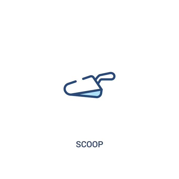 Concept scoop 2 icône de couleur. illustration simple d'élément de ligne . — Image vectorielle