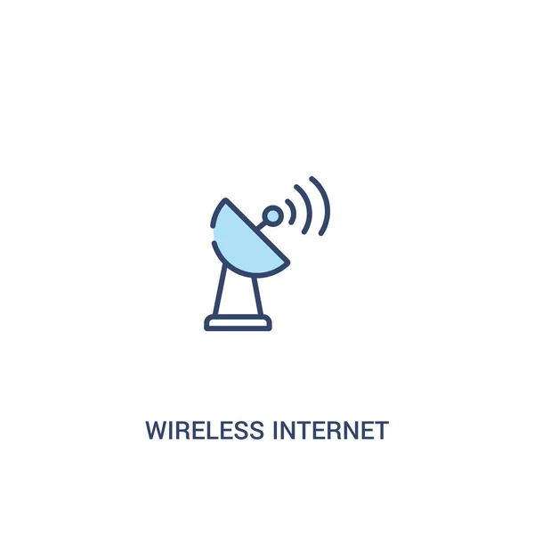 Wireless internet connection concept 2 colored icon. simple line — Stock Vector