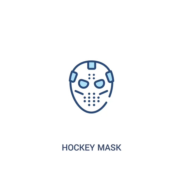 Hockey Maske Konzept 2 farbiges Symbol. einfaches Linienelement illustriert — Stockvektor