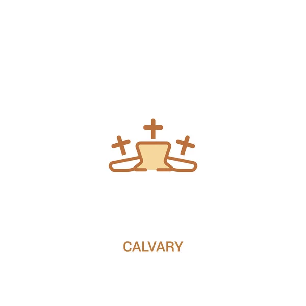 Calvary 概念 2 彩色图标。简单线元素图 — 图库矢量图片