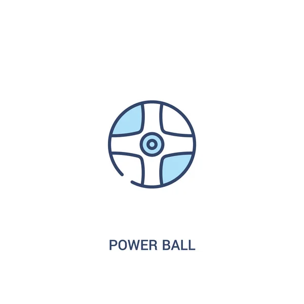 Power Ball Konzept 2 farbiges Symbol. einfaches Linienelement veranschaulichen — Stockvektor