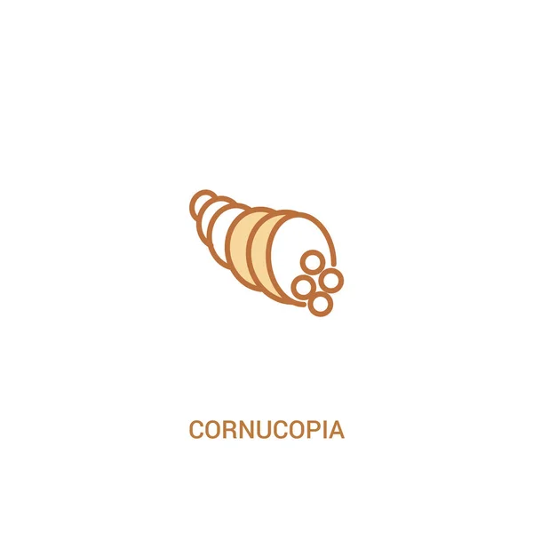 Cornucopia concept 2 icône de couleur. simple illustration d'élément de ligne — Image vectorielle